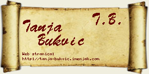 Tanja Bukvić vizit kartica